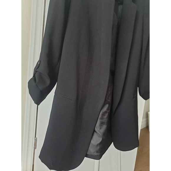 ZARA BASICS  Collection Black Blazer, Size Small with shoulder pads - Picture 5 of 5